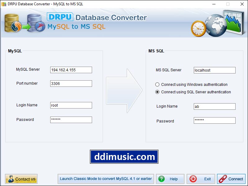 MySQL To MS SQL Conversion Software