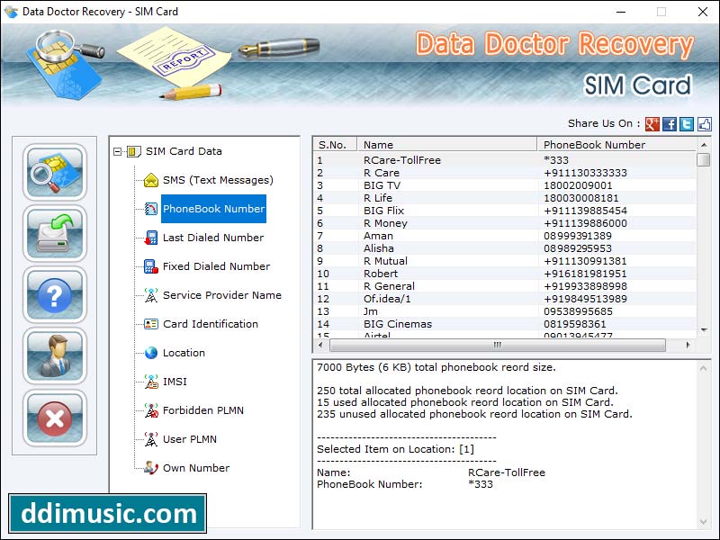 Simcard Information Recovery Software