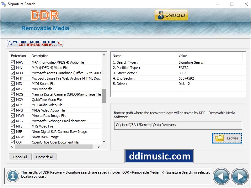Screenshot of Removable Disk Recovery