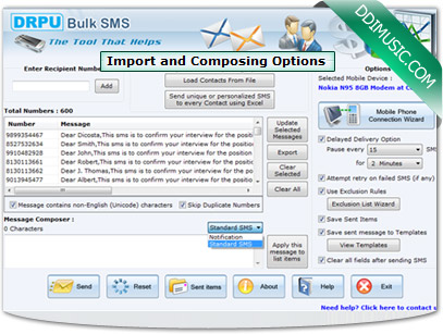 Screenshot - Bulk SMS Software for GSM Phones