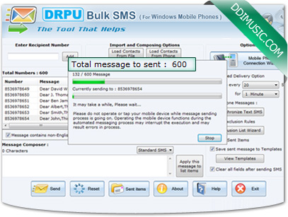 Screenshot - Bulk SMS Software for Windows phones