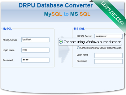 MySQL au convertisseur Screenshot de base de donn�es de MSSQL