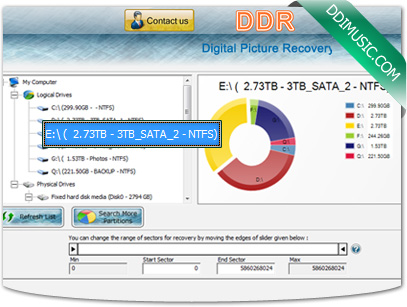 Logiciel de récupération d'images numériques