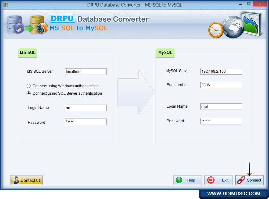 MS SQL to MySQL Database Converter