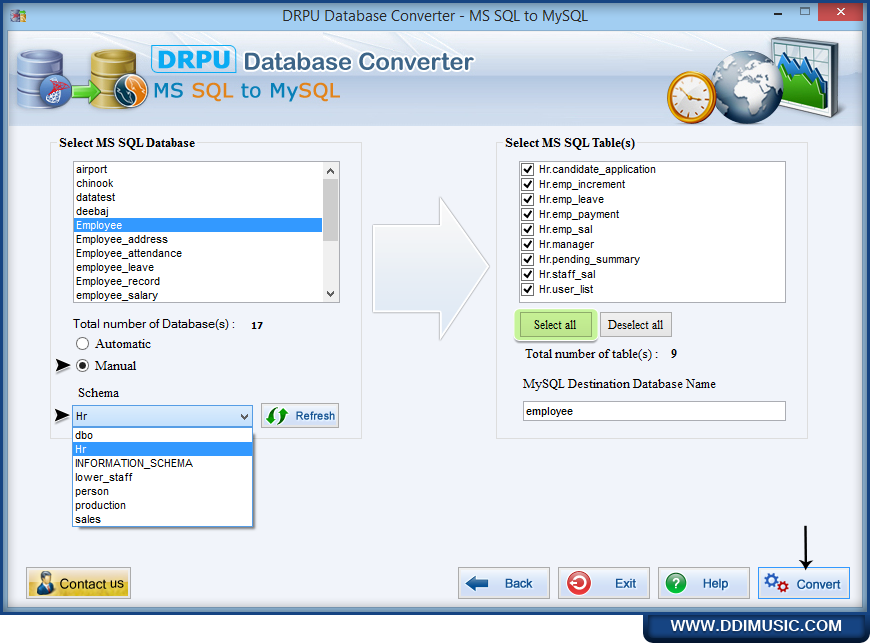 MS SQL-zu-MySQL-Datenbankkonverter