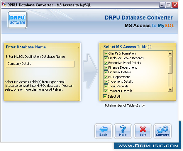 MS Access to MySQL Database Converter