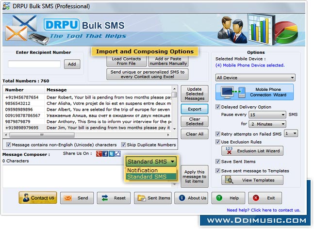 Bulk SMS Software - Professional