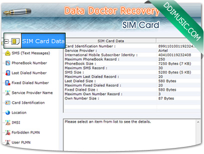 Cartão SIM software de recuperação