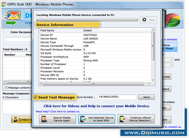 Bulk SMS Software for Windows Mobile Phones